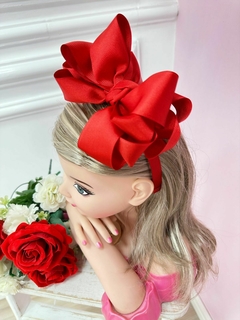 Tiara Infantil Vermelha Maxx Nó Luxo - comprar online