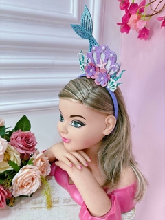 Tiara Infantil Ariel Sereia Lilás Super Luxo - comprar online