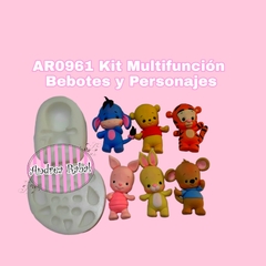 AR0961 KIT MULTIFUNCION BEBOTES Y PERSONAJES - Andrea Rabal Moldes de Silicona
