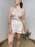 Cropped Cetim Monica Nude - loja online