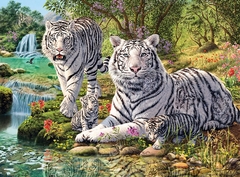 14793 Rompecabezas Puzzle Ravensburger 500 Pzas Familia de Tigres Blancos - comprar en línea