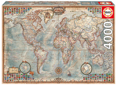 14827 Rompecabezas Puzzle Educa 4000 Piezas El Mundo, Mapa Político
