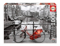 14846 Rompecabezas Puzzle Educa 1000 Piezas Ámsterdam Bicicleta Roja