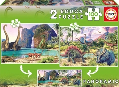 15620 2 Rompecabezas Puzzles Educa 100 Piezas Mundo De Dinosaurios