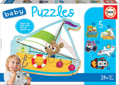 18059 Baby Puzzles Vehículos 2 5 Rompecabezas Educa "SOBRE PEDIDO"