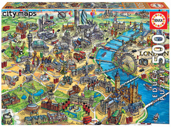 18451 Rompecabezas Puzzle Educa 500 Piezas Mapa de Londres "SOBRE PEDIDO"