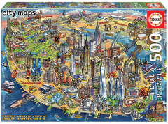 18453 Rompecabezas Puzzle Educa 500 Piezas Mapa de Nueva York "SOBRE PEDIDO"