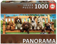 19038 Rompecabezas Puzzle Educa 1000 Piezas Perritos en el Banco "SOBRE PEDIDO"