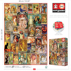 19258 Rompecabezas Puzzle Educa 1000 Piezas Collage de Carteles Art Nouveau "SOBRE PEDIDO" - comprar en línea
