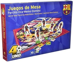 34127 Juego De Mesa 4 en 1 Barcelona Parchís-Oca-Memo-Domino