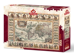 4584 Rompecabezas Puzzle Art Puzzle 1000 Piezas Mapa Del Mundo Antiguo