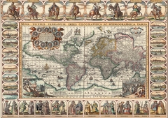 4584 Rompecabezas Puzzle Art Puzzle 1000 Piezas Mapa Del Mundo Antiguo - comprar en línea