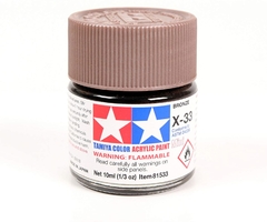 81533 Pintura Acrilica Tamiya X-33 Bronze (Bronce Metalizado) 10ml.