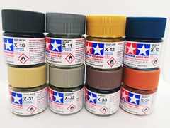 Set Pinturas Metalicas Tamiya X Brillantes Mini 10ml. en internet