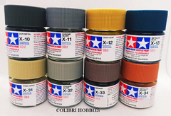 Set Pinturas Metalicas Tamiya X Brillantes Mini 10ml.