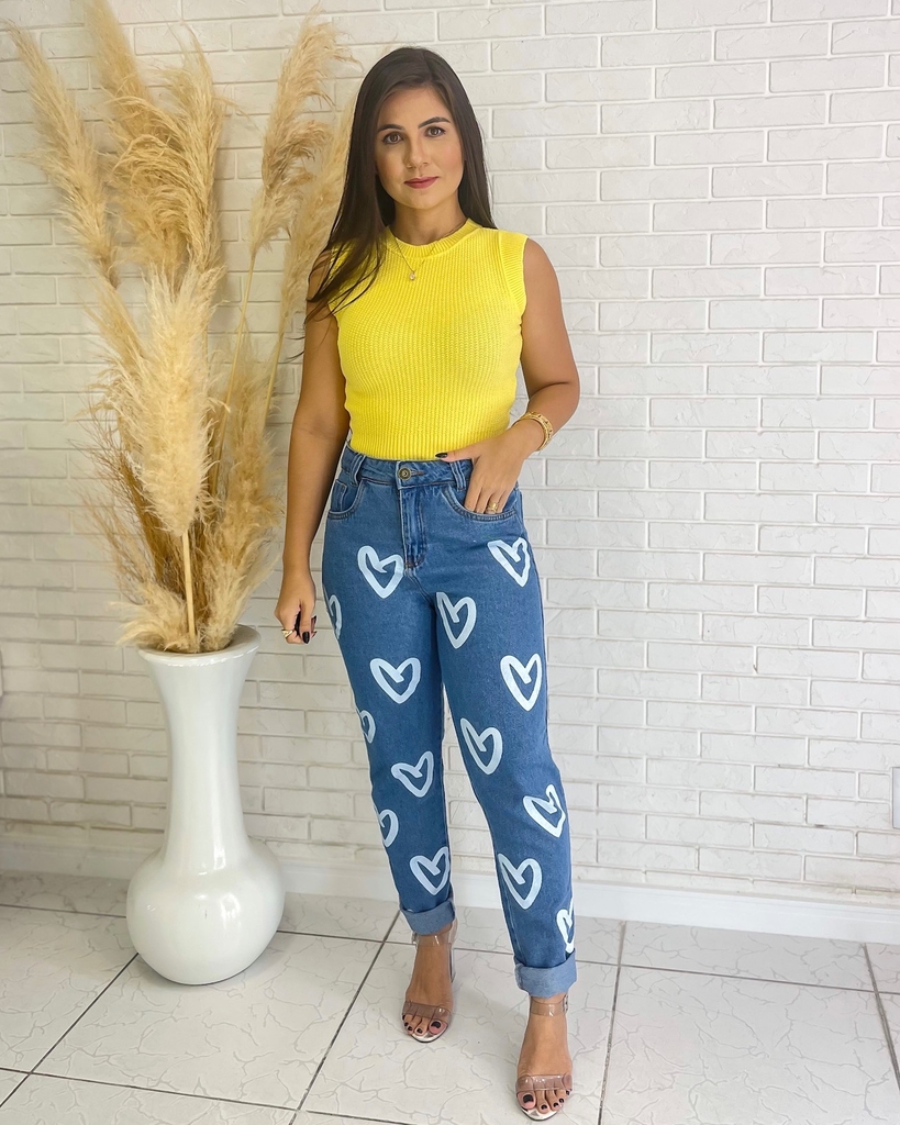 Calça Jeans Coração - D'closet | Moda Feminina