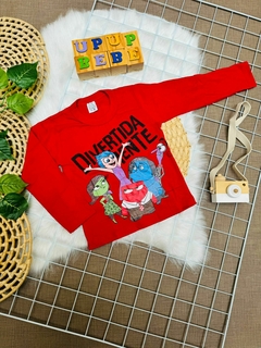 Camiseta Manga Longa Infantil DIVERTIDAMENTE