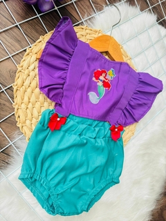 Romper Ariel laço vermelho - Up Up bebe