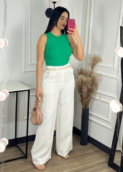 Cropped trico modal verde - comprar online