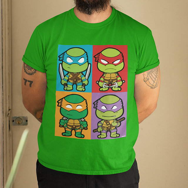 Camiseta Tartarugas Ninja Chibi - Retro Games