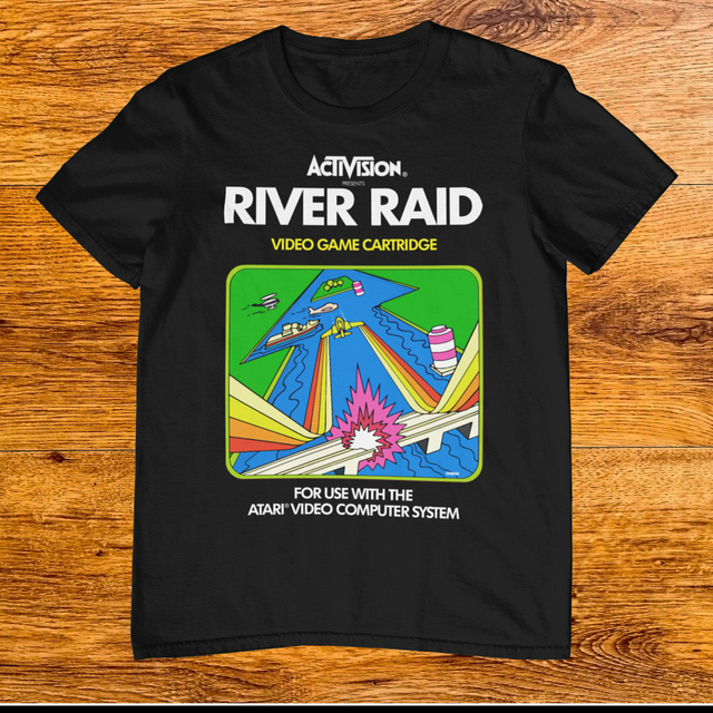 Jogo de avião: River Raid (clássico do Atari) 