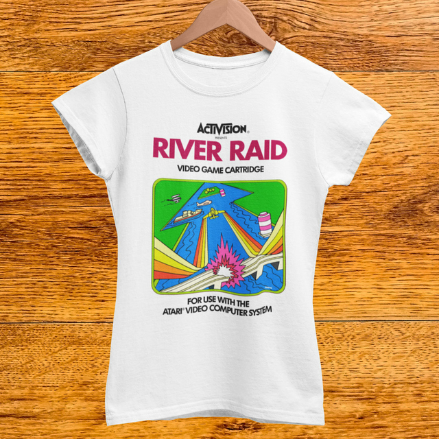 Jogo de avião: River Raid (clássico do Atari) 