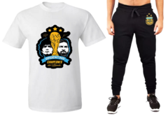 CONJUNTO REMERA + JOGGER MESSI Y MARADONA