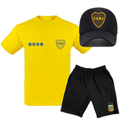 REMERA + BERMUDA + GORRA BOCA 01 - LyO Store