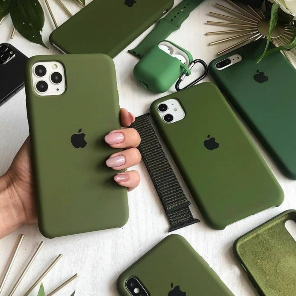 Funda Silicone Case Iphone verde militar - Cover Style