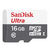 Cartão de Memoria SanDisk Ultra MicroSDHC UHS-I, 16GB com Adaptador 80MB/s - SDSQUNS-016G-GN3MA