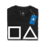 Camiseta Playstation Classic Symbols - Preta na internet
