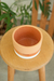 Cachepot Terracota listrado salmão e off white - comprar online