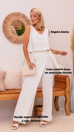 Conjunto Graça calça de amarração e regata