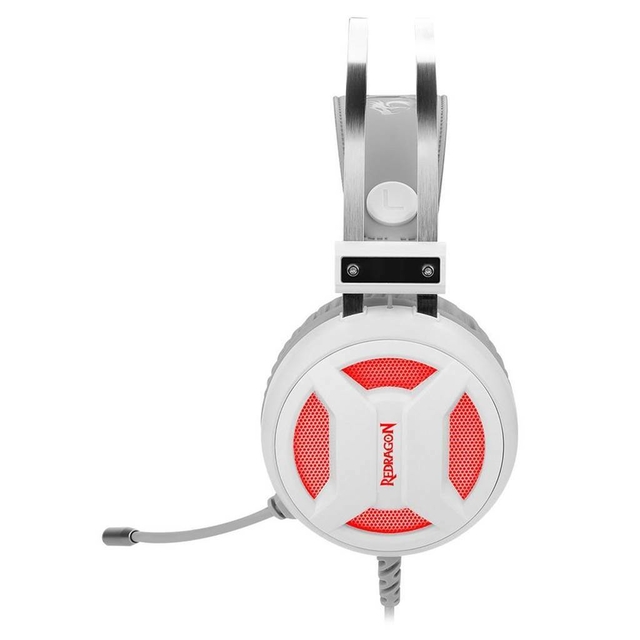 Headset Redragon Minos Lunar White, USB, 7.1 Virtual, Driver 50mm, Plug And  Play, Branco (H210W)