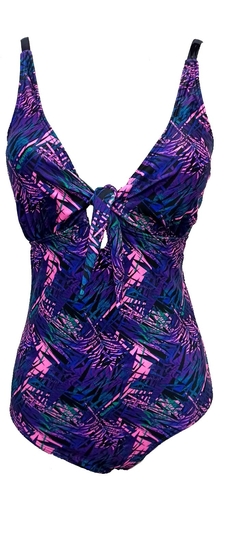 Malla Enteriza Lycra Estampada Dama Quickly - Talle 2 al 5 - E2120 Violeta