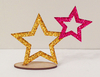 Estrella Doble - en fibrofacil con glitter