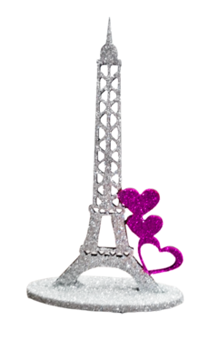 Paris, Torre Eiffel - en fibrofacil con glitter