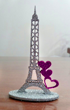 Paris, Torre Eiffel - en fibrofacil con glitter - Miticlick