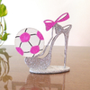 Zapato y pelota Fútbol Femenino - en fibrofacil con glitter