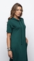 Vestido longo capuz em moletinho - Verde - loja online