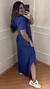 Vestido longo capuz em moletinho - Lilas - loja online