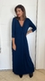 Vestido com detalhe básico Rey - Azul Marinho - ElaVesteTK