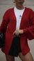 Cardigan manga pipoca em tricot - Vermelho - comprar online