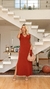 Vestido com fenda lateral Stella - Vermelho - comprar online