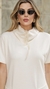 Vestido Gola boba moletom - Off White - comprar online