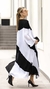Kimono bicolor em viscose - Preto - comprar online