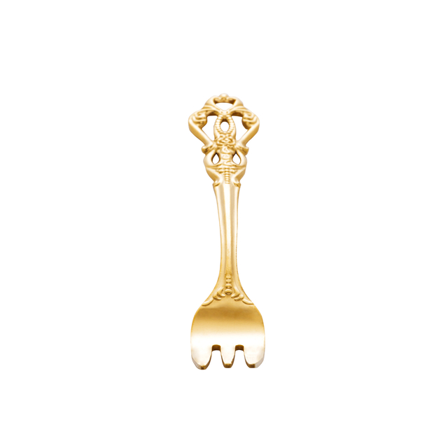 Jogo garfos para bolo inox Bon Gourmet Key 4 peças dourado - inova