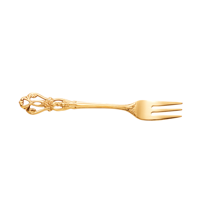 Jogo garfos para bolo inox Bon Gourmet Key 4 peças dourado - inova