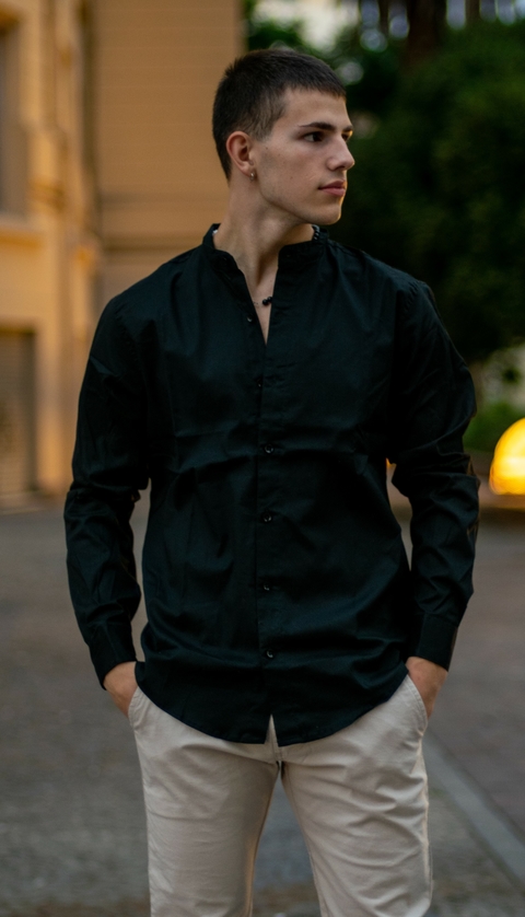 CAMISA LINO NEGRA