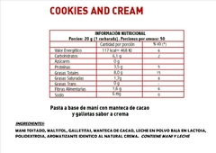 PASTA DE MANI SABOR COOKIES AND CREAM LIBRE DE GLUTEN 1KG - comprar online